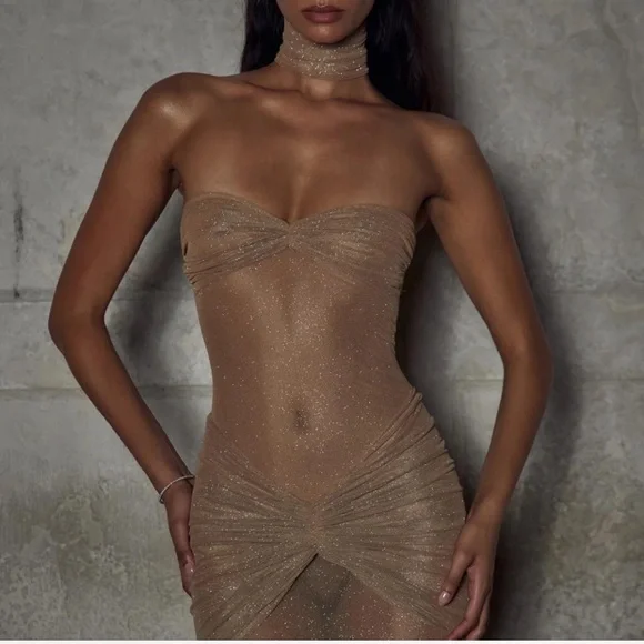 Mirror Palais “The Starlite Dress” Diamond Sand - Picture 3 of 3